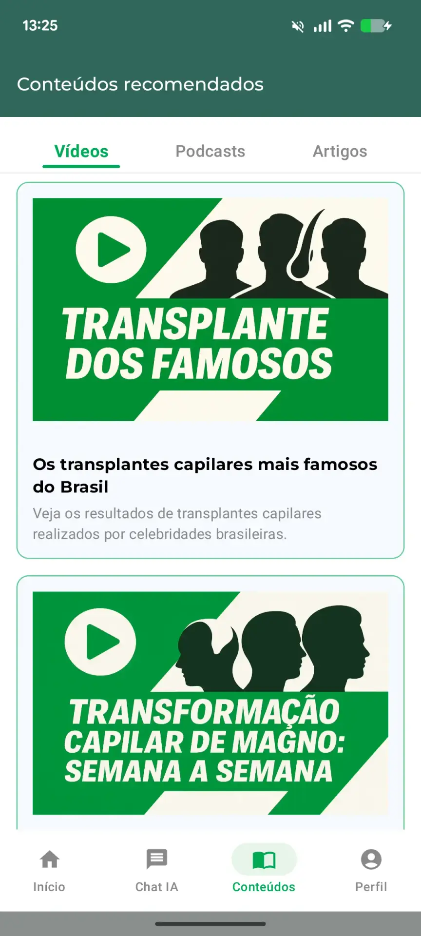Hair Health conteúdos recomendados